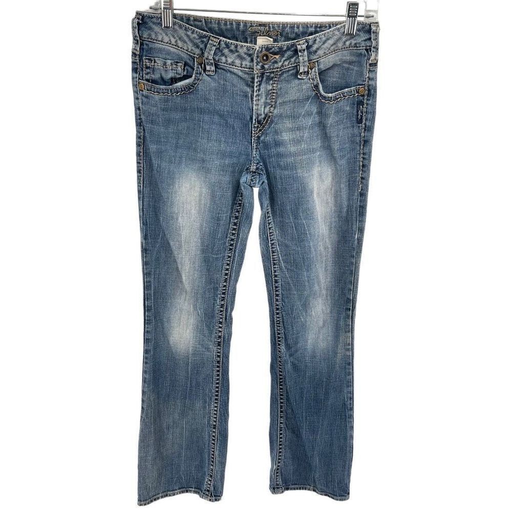 Silver Jeans Womens Bootcut Jeans Denim 5 Pocket Medium Wash Blue Size 30x33